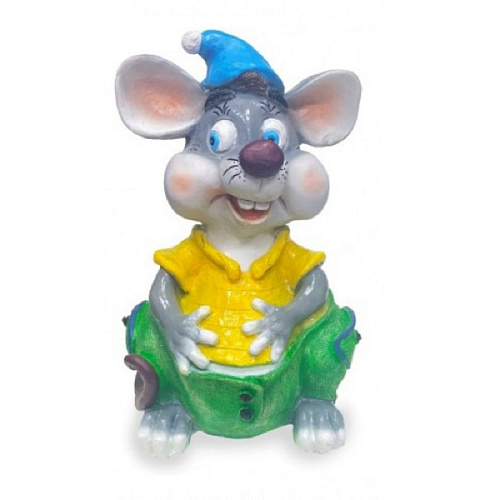 Садовая фигура Мышка в шапке Н-44см