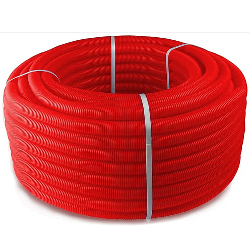 Труба гофрированная  ПНД  D32 для труб D20 красная бухта 50м