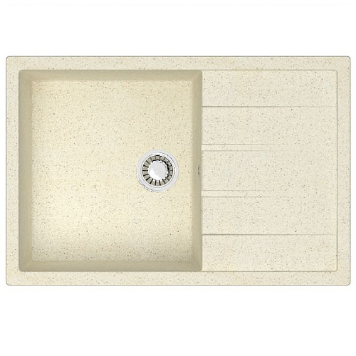 Мойка кухонная Vision (750х505х218) Бежевая (сифон+герметик)