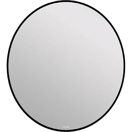 Зеркало ECLIPSE smart 80х80 с подсветкой круглое черная рамка 