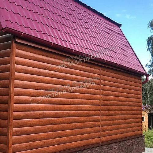 Сайдинг Woodstock-28x330 Ecosteel Мореный дуб 0,50мм