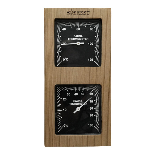 Термогигрометр EVEREST вертикаль кедр (TG-01 black