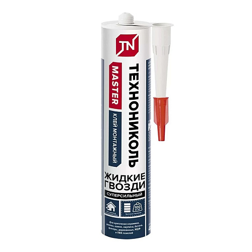 Клей ТЕХНОНИКОЛЬ Master монтажный акриловый Суперсильный белый картридж 280мл
