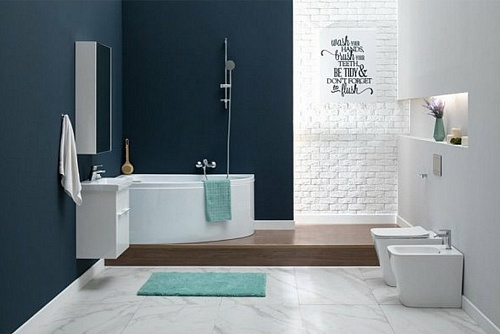 Ванна акриловая асимметричная AQUANET Mia 140x80 L Левая с каркасом 246817