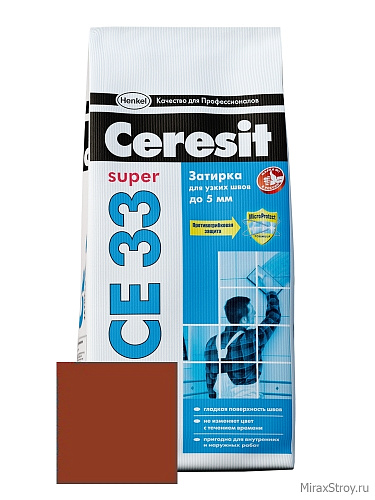 Затирка Ceresit СЕ33/25 темно коричневый