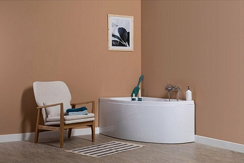 Ванна акриловая асимметричная AQUANET Mia 140x80 L Левая с каркасом 246817