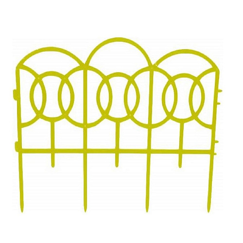 Заборчик Барокко 3м желтый 7 секций