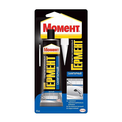 Герметик Гермент силиконовый санитарный белый 85мл 