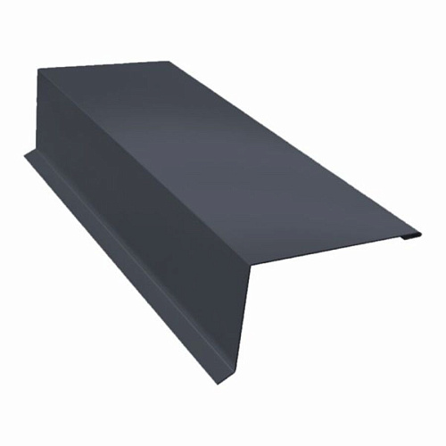 Планка торцевая прямая 110х100 ПЭ RAL7024 2м