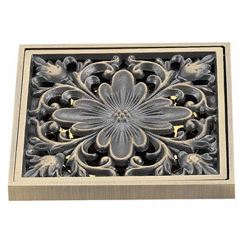 Трап душевой бронза 100х100