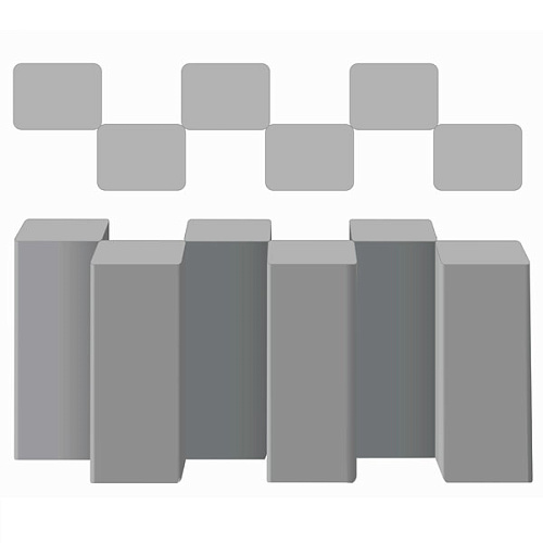 Палисад прямоугольный 120х160х500 серый