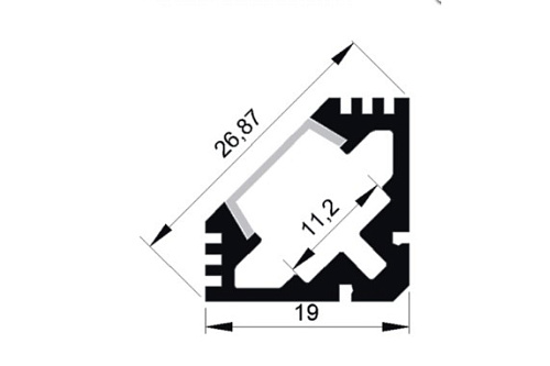 Профиль угловой Jazzway RAL 1919 к LED ленте