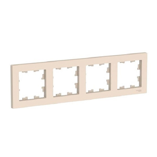 Рамка Schneider ATLASDESIGN 4 поста бежевая