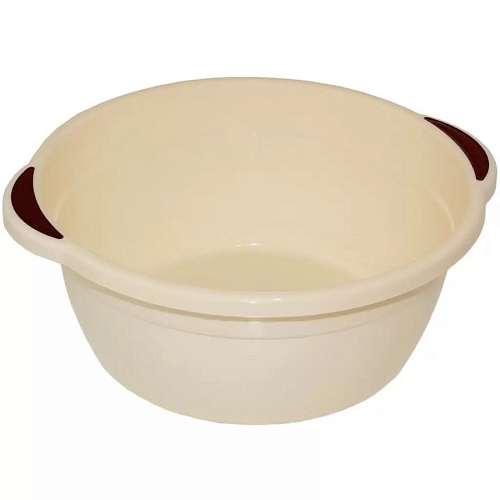 Таз 11л пластиковый круглый с ручкой