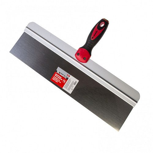 Шпатель фасадный нержавеющая сталь 450мм 2-компонентная ручка широкое полотно MATRIX