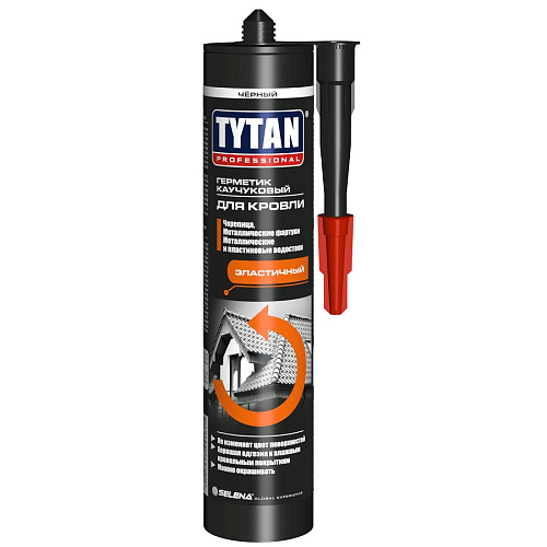Герметик Tytan каучуковый для кровли черный 310 мл