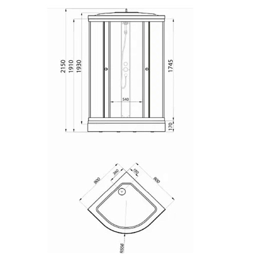 Душевая кабина Triton Ультра 90х90
