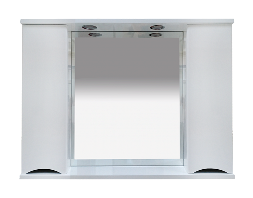 Зеркало-шкаф Элвис 105 белая эмаль со светом