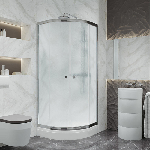 Душевое ограждение Тритон РИФ Грейс 90х90 низкий поддон хром