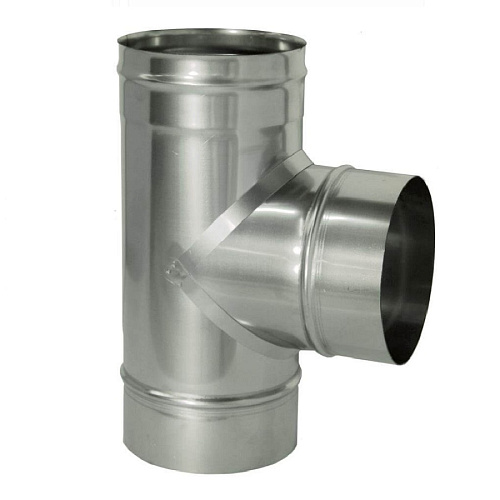 Тройник 90 градусов нержавейка 0,5мм D100