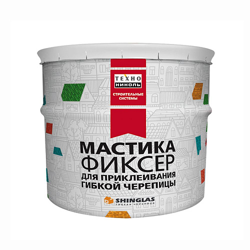 Мастика для гибкой черепицы ТЕХНОНИКОЛЬ №23 Фиксер 3,6кг Мастика для гибкой черепицы ТЕХНОНИКОЛЬ №23 Фиксер 3,6кг