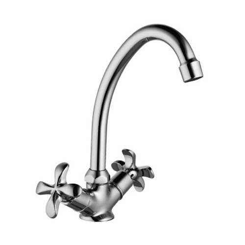 Смеситель FLORA для кухни с повортным изливом LM0104C