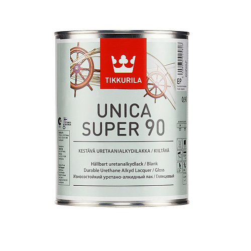 Лак UNICA SUPER 90EP высокоглянцевый 0,9л.