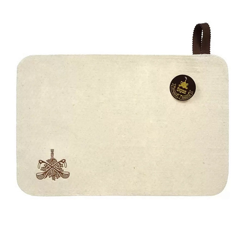 Коврик для бани и сауны 33х49,5см  войлок белый