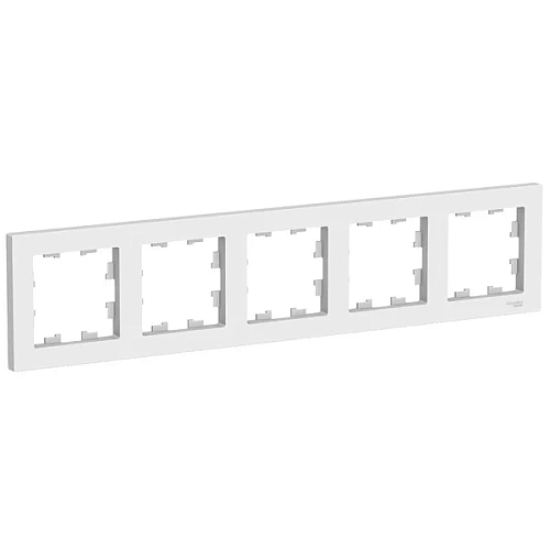 Рамка Schneider ATLASDESIGN 5 постов универсальная белая