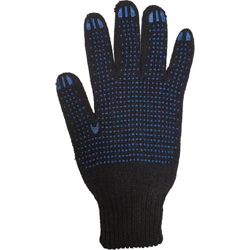 Перчатки утепленные двойные ПВХ точка