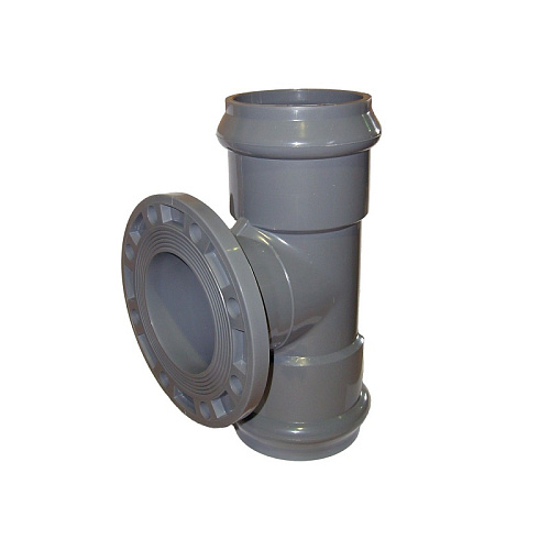 Тройник канализационный d110 мм с фланцем