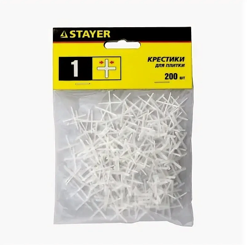 Крестики STAYER для кафеля 1мм 200шт