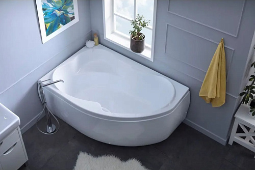 Ванна акриловая AQUANET CAPRI 170x110 L левая с каркасом и фронтальной панелью 205345/155531