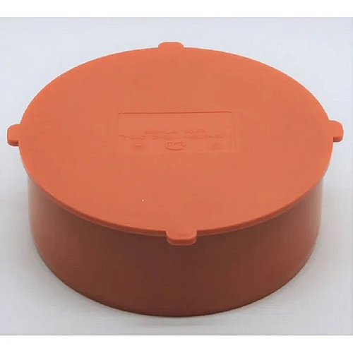 Заглушка канализационная для наружных работ d160 мм Рыжая