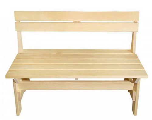 Лавка со спинкой 1200х300х440мм осина