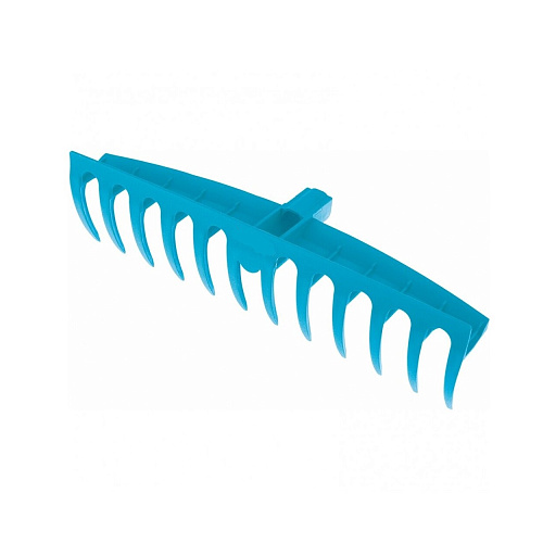 Грабли пластиковые 12 прямых зубьев усиленные с черенком 400 мм,