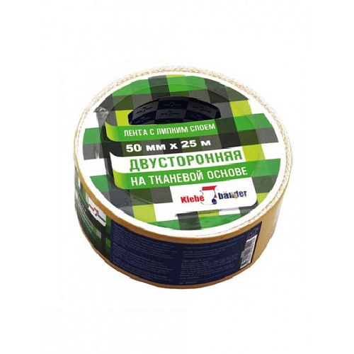 Лента двухсторонняя 50мм х 5м ткань