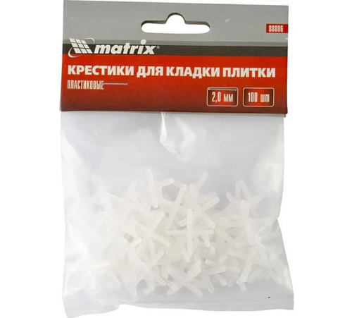 Крестики для кафельной плитки 2мм 100шт MATRIX